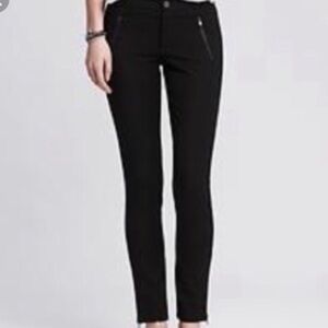 Banana Republic Women’s Black Sloan-Fit Low-Rise Cropped Skinny Jeans Zipper 6